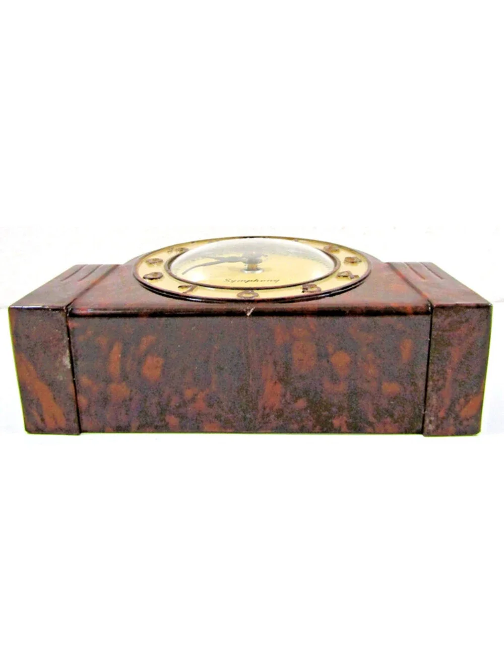 Vintage Lux Symphony Alarm Clock in Brown Bakelite